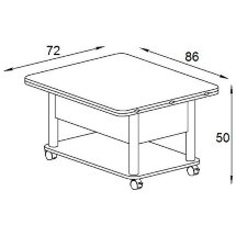 Стол-трансформер Виват 86(172)х72х50(74) белый