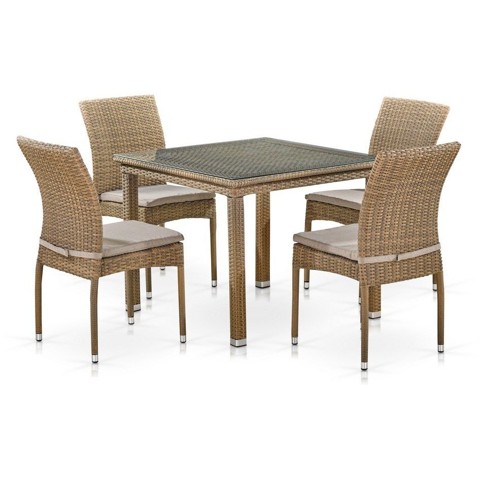 Комплект плетеной мебели T257B/Y380B-W65 Light Brown (4+1) Комплект плетеной мебели T257B/Y380B-W65 Light Brown (4+1)