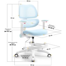 Детское кресло Mealux Dream Air  Y-607  KBL - обивка голубая однотонная  одна коробка