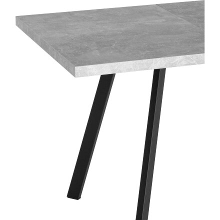 Стол обеденный Stool Group Plain раскладной 116-158*74 бетон/черный 