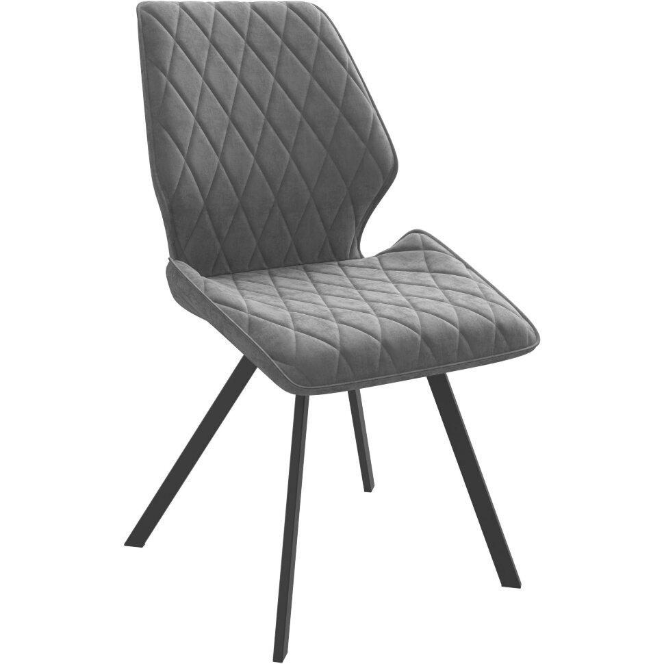 Стул DikLine 243PRO поворотный B22 GREY, ножки черные Стул DikLine 243PRO поворотный B22 GREY, ножки черные