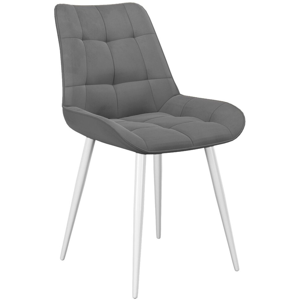 Стул DikLine 206М B22 GREY, ножки белые Стул DikLine 206М B22 GREY, ножки белые