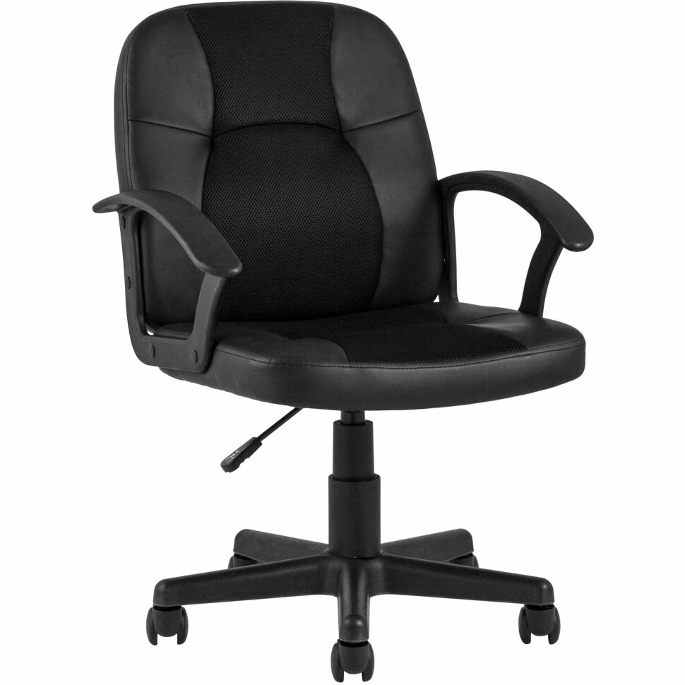 Stool Group TopChairs Comfort офисное черное в обивке из экокожи с механизмом регулировки по высоте Stool Group TopChairs Comfort офисное черное в обивке из экокожи с механизмом регулировки по высоте