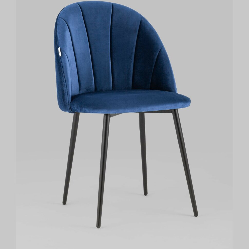 Стул Stool Group для кухни Логан велюр синий металлические ножки 4шт Стул Stool Group для кухни Логан велюр синий металлические ножки 4шт