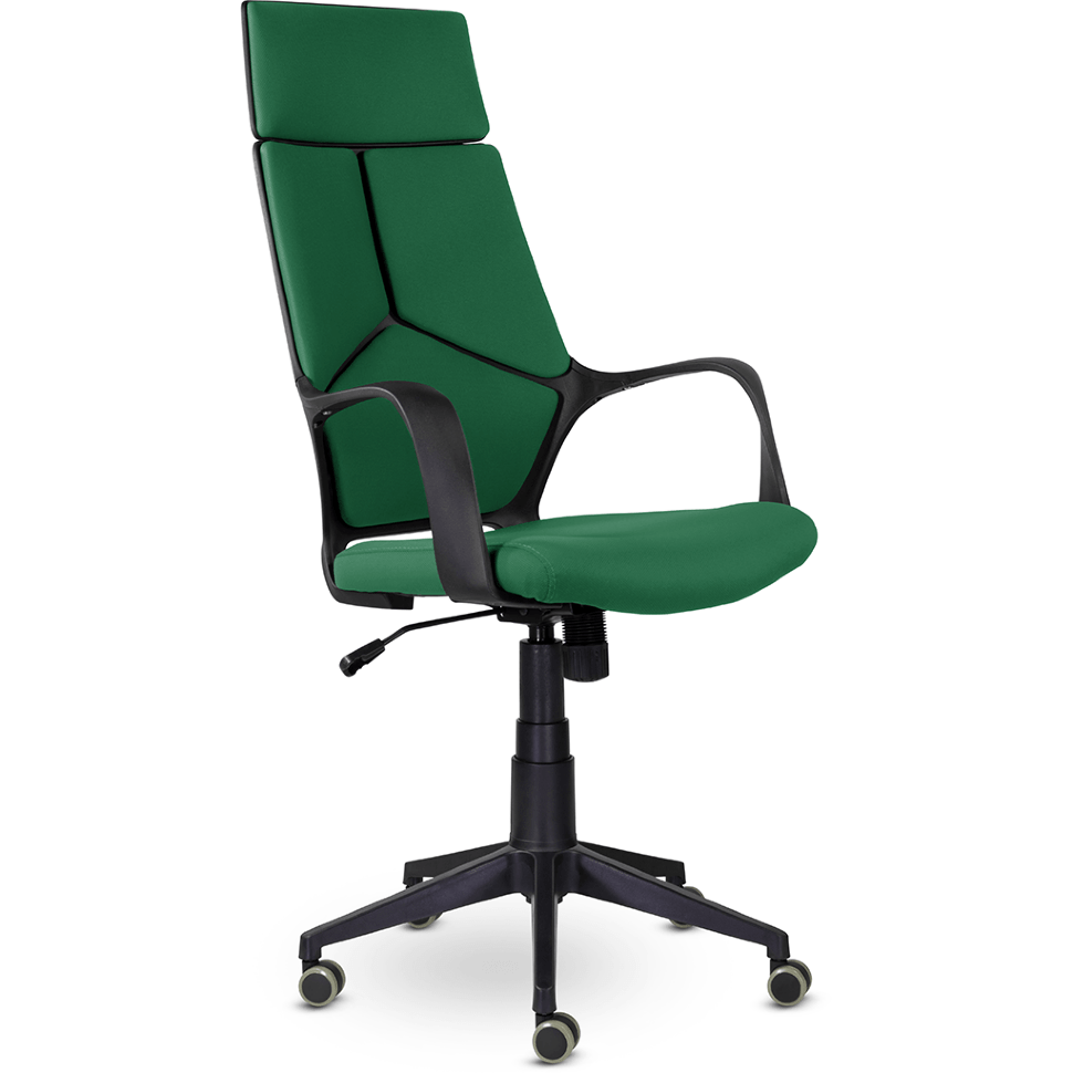 Кресло офисное / IQ / (black plastic green) черный пластик / зеленая ткань Кресло офисное / IQ / (black plastic green) черный пластик / зеленая ткань