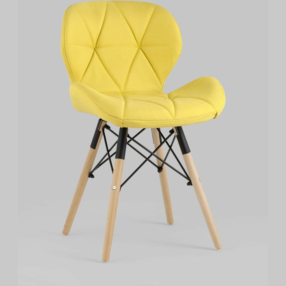Стул Stool Group для кухни Бон рогожка желтый ножки дерево 2шт Стул Stool Group для кухни Бон рогожка желтый ножки дерево 2шт