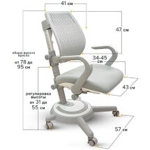 Кресло Mealux Ergoback BL  арт.Y-1020 KBL  - обивка голубая однотонная  коробок 1 шт.