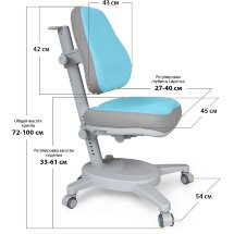 Кресло Mealux Onyx  Y-110  BLG   чехол - обивка голубая однотонная  одна коробка