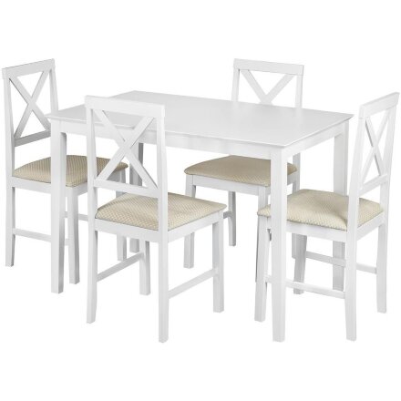 Обеденный комплект Хадсон (стол + 4 стула)/ Hudson Dining Set 