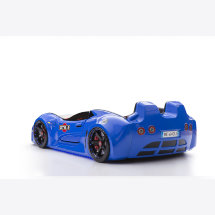 Кровать машина GTR 9 LUX синяя (кожа)