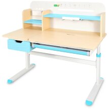 Детский стол Ergokids Bravo Maximus Plus Maple/Blue  арт. TH-360 Maximus Plus MG/BL  - столешница клён / накладки на ножках голубые  коробок-3 шт.