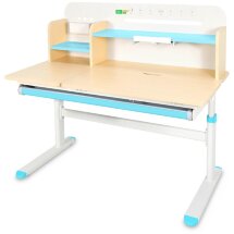 Детский стол Ergokids Bravo Max Maple/Blue  арт. TH-360 Max MG/BL  - столешница клен / накладки на ножках голубые  коробок-2 шт.