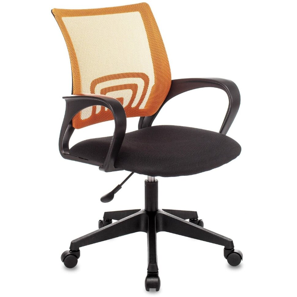 TopChairs ST-Basic офисное сетка/ткань оранжевый крестовина пластик механизм Пиастра TopChairs ST-Basic офисное сетка/ткань оранжевый крестовина пластик механизм Пиастра
