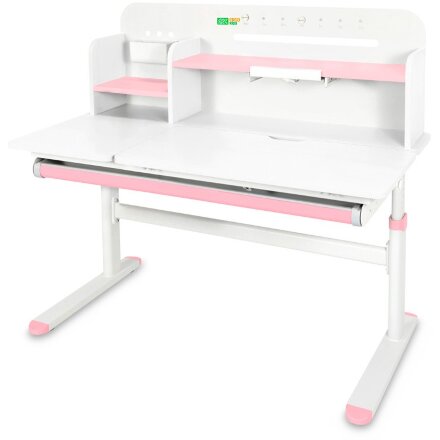 Детский стол Ergokids Bravo Max White/Pink  арт. TH-360 Max WG/PN  - столешница белая / накладки розовые  коробок-2 шт. 