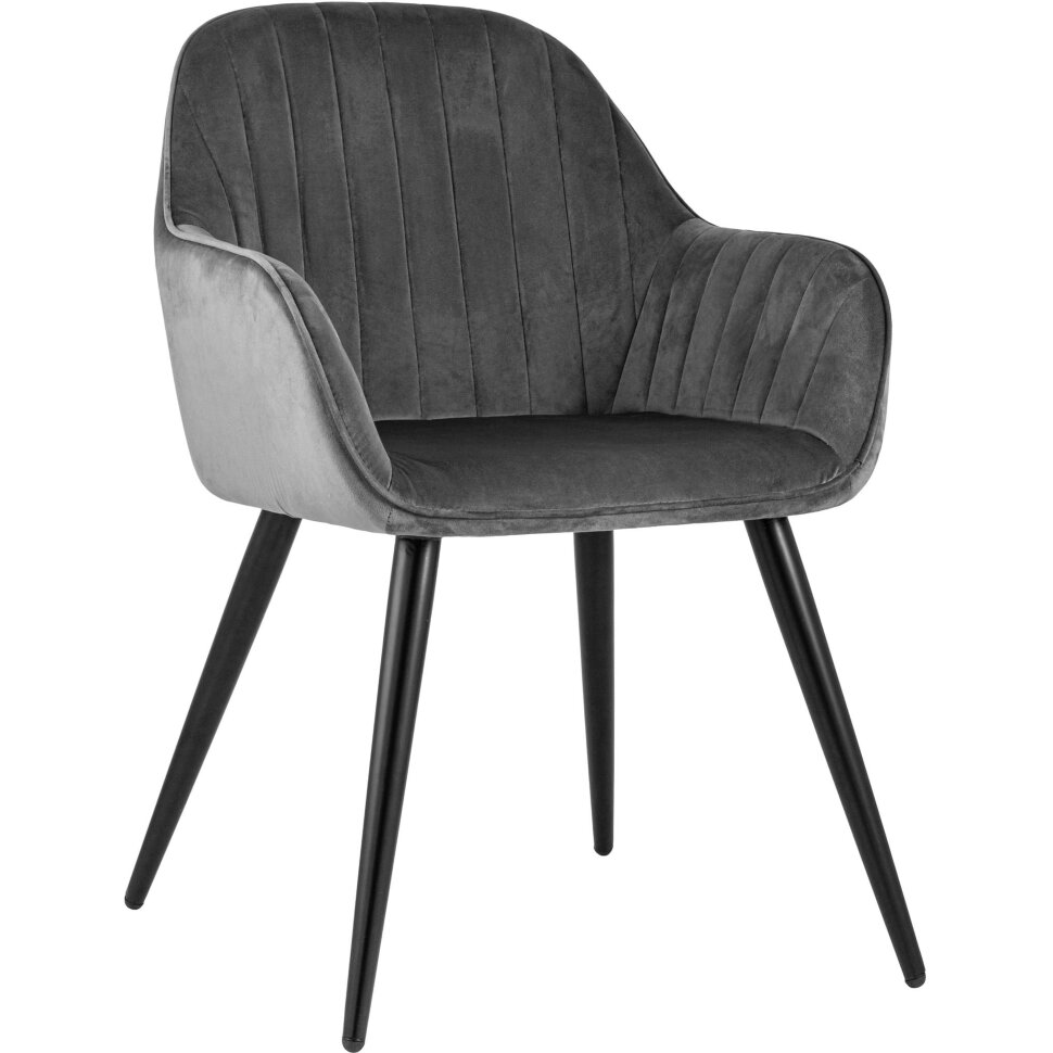 Кресло Stool Group Кристи серое мягкое обивка велюр Кресло Stool Group Кристи серое мягкое обивка велюр