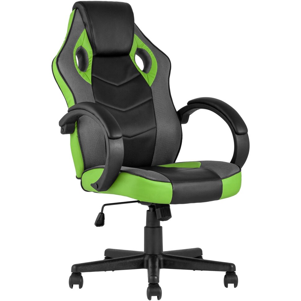 Игровое кресло Stool Group компьютерное TopChairs Sprinter зеленое геймерское Игровое кресло Stool Group компьютерное TopChairs Sprinter зеленое геймерское