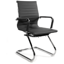 Кресло офисное / Техно CF / хром / серая экокожа