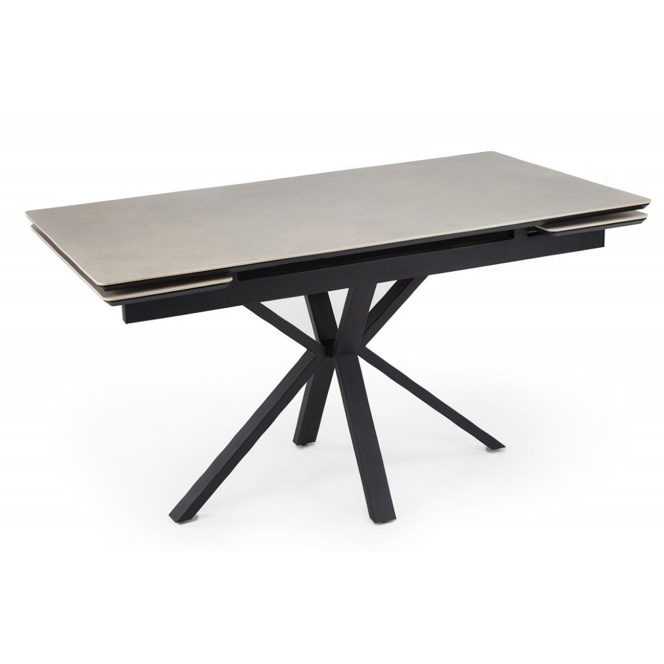 Керамический стол Старлайт 120(180)х80 carmen light grey / черный Керамический стол Старлайт 120(180)х80 carmen light grey / черный