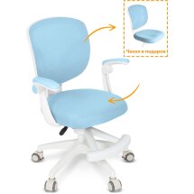 Детское кресло Ergokids Soft Air Blue  арт.Y-240 KBL  - обивка голубая однотонная  коробок-1шт.