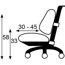 Кресло ErgoKids Match  Y-528  KBL / Grey base - основание серое / обивка голубая однотонная  одна коробка