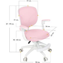 Детское кресло Ergokids Soft Air Pink  арт.Y-240 KP  - обивка однотонная розовая  коробок-1шт.