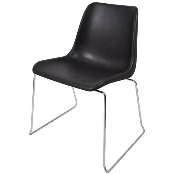Стул пластиковый на металлокаркасе Vicenza -3 Nero Black Черный Стул пластиковый на металлокаркасе Vicenza -3 Nero Black Черный