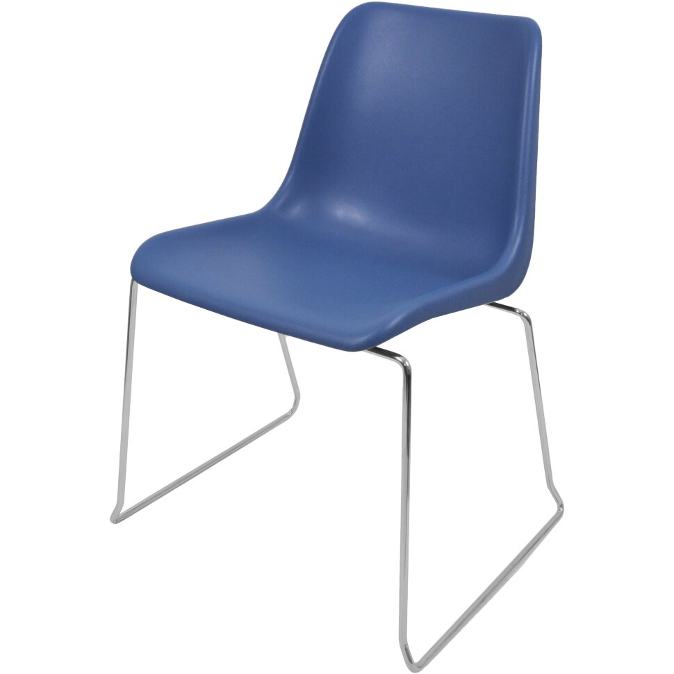 Стул пластиковый на металлокаркасе Vicenza -3 Blue RAL 5009 Голубой Стул пластиковый на металлокаркасе Vicenza -3 Blue RAL 5009 Голубой