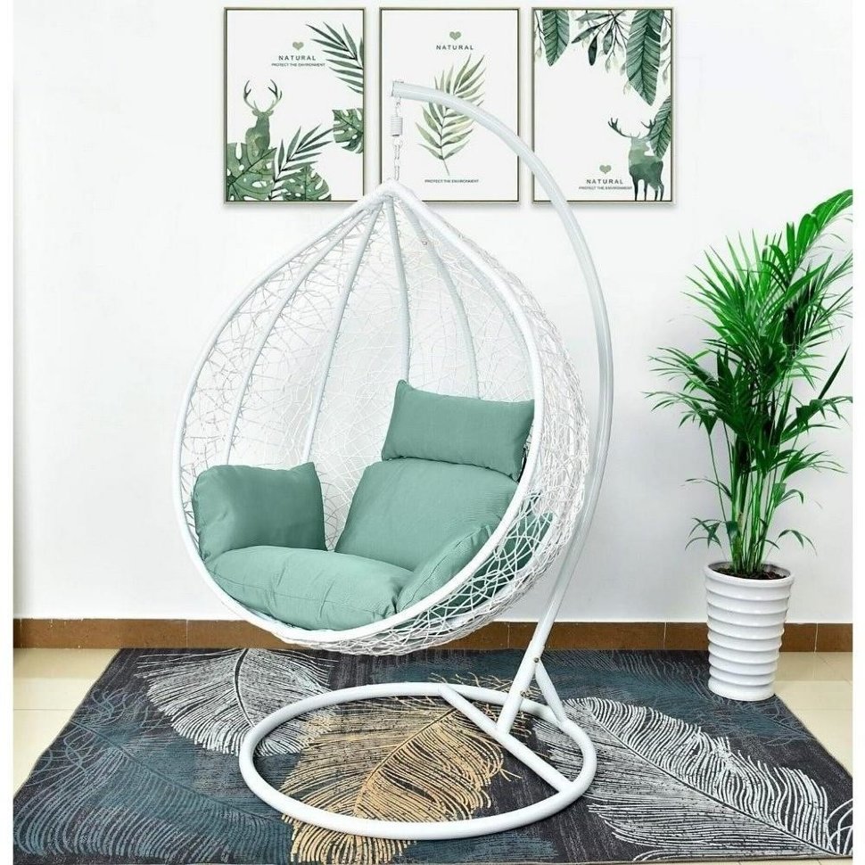 Подвесное кресло AFM-168A-XL White/Green Подвесное кресло AFM-168A-XL White/Green