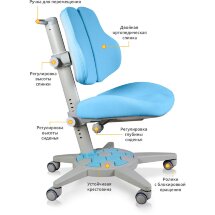 Кресло ErgoKids Jasper Duo  Y-106  KBL обивка голубая однотонная  одна коробка