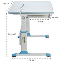 Парта растущая RIFFORMA-120A голубая