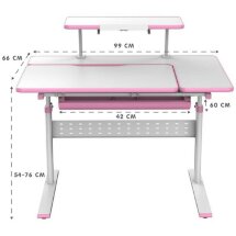 Парта растущая HOLTO-99 розовая