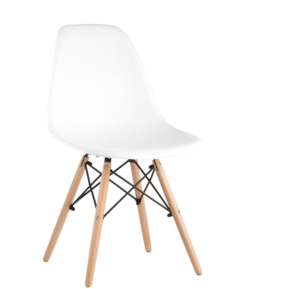Eames DSW белый пластиковый, ножки массив бука 