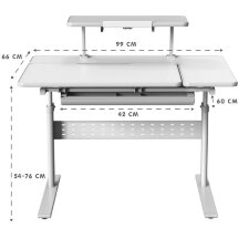 Парта растущая HOLTO-99 серая