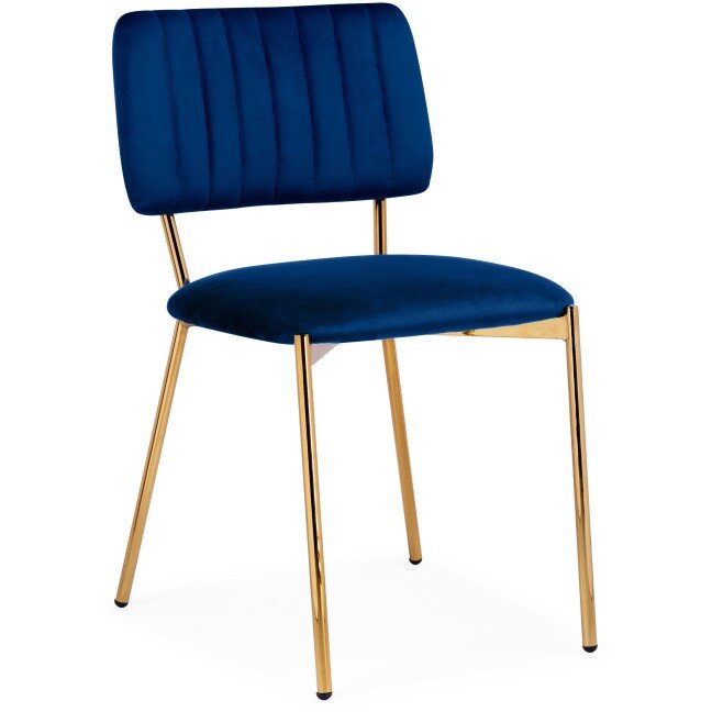 Стул на металлокаркасе Armond dark blue / gold Стул на металлокаркасе Armond dark blue / gold